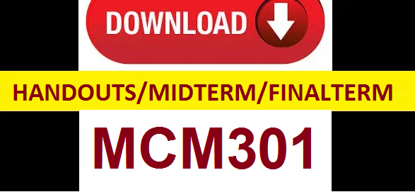 MCM301 handouts midterm and final term solved papers