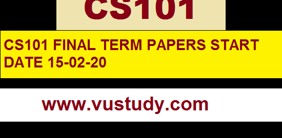 CS101 Today paper 15-02-20