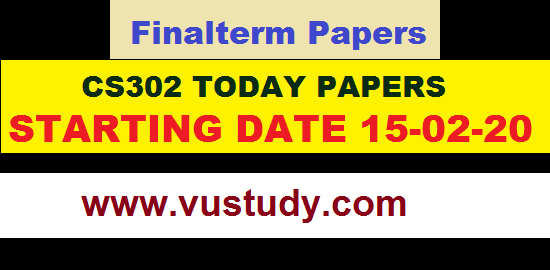 CS302 final term papers