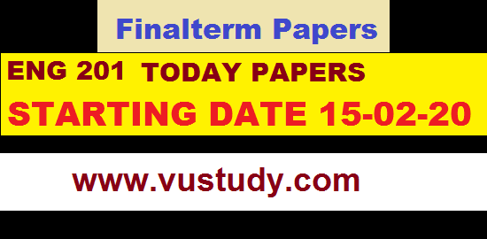 ENG201 Final Term Papers