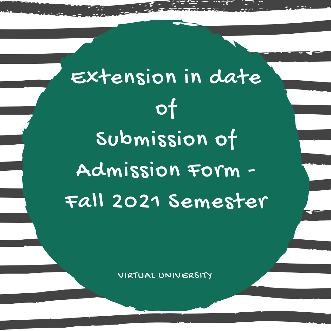 Extension in date of VU Admission